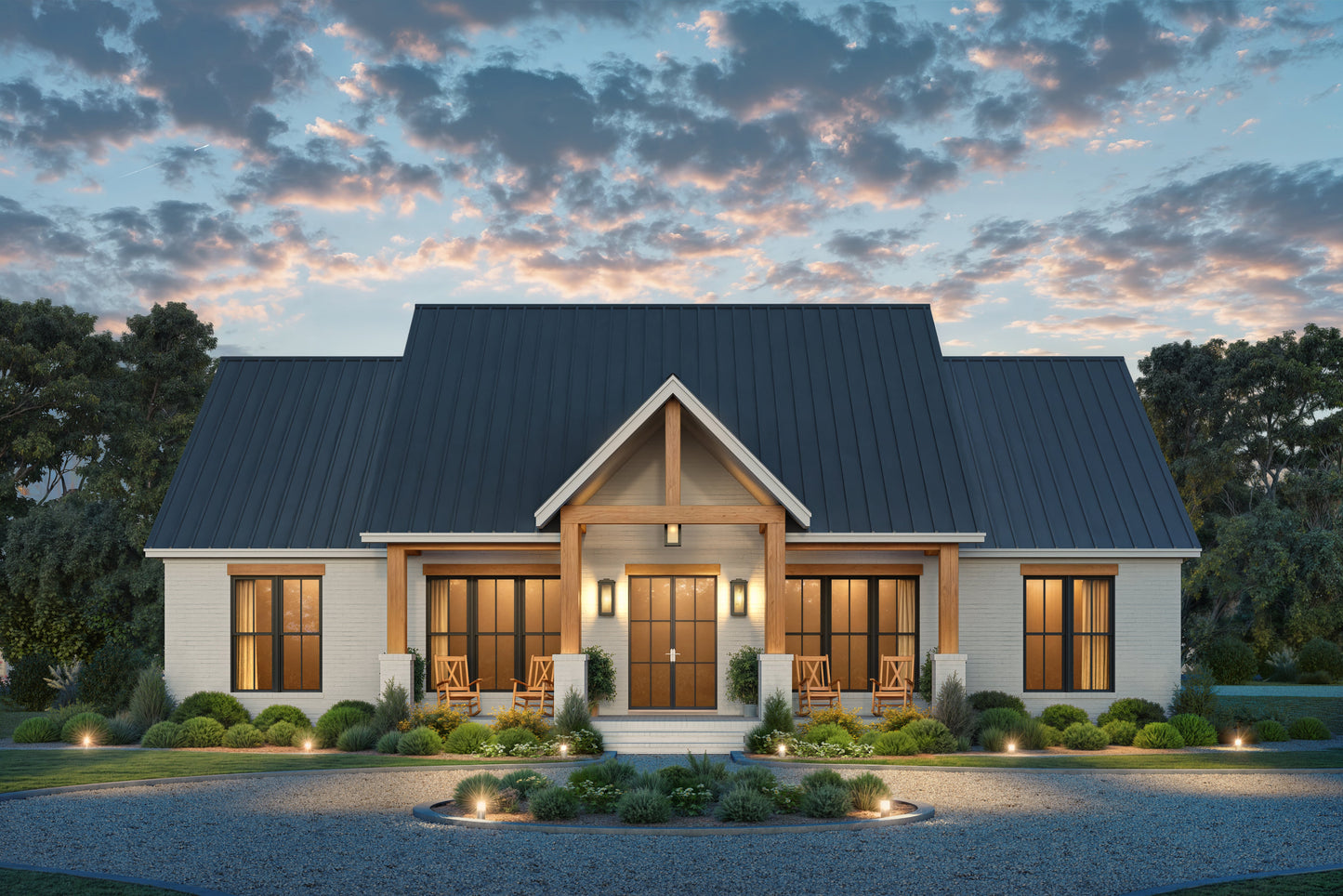 HPZ-26014 Trent Modern Farmhouse Plan
