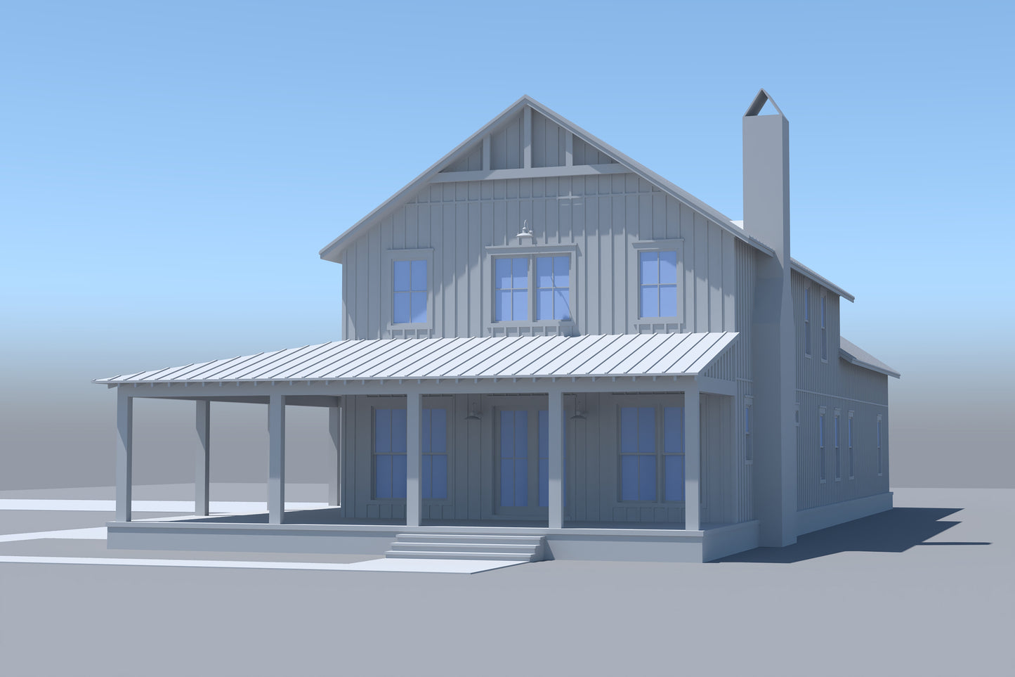 HPZ-26045 Tyler Barndominium House Plan