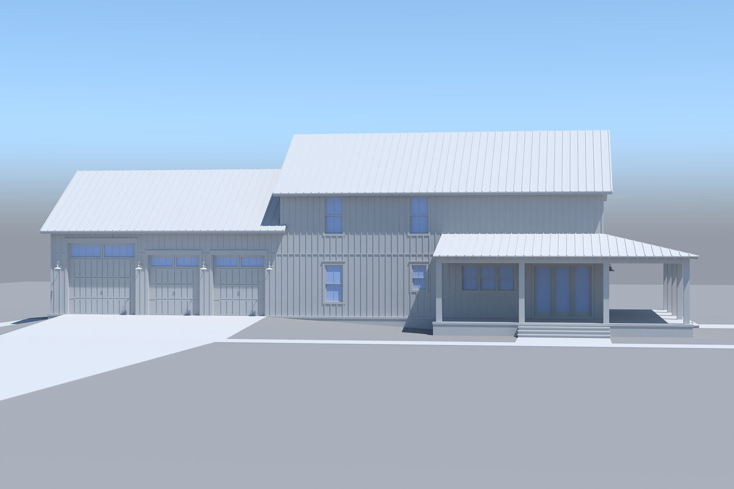HPZ-26045 Tyler Barndominium House Plan