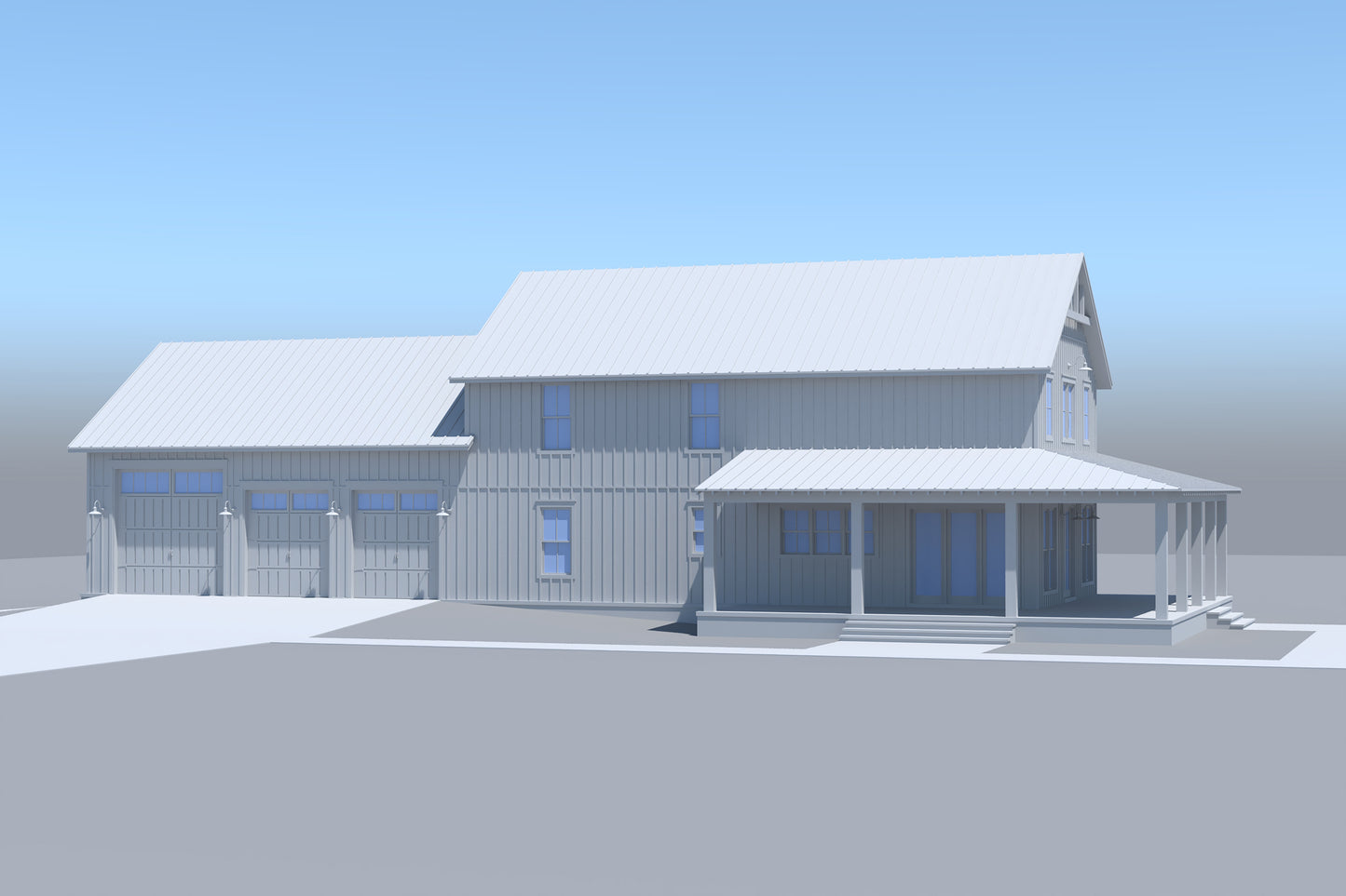 HPZ-26045 Tyler Barndominium House Plan