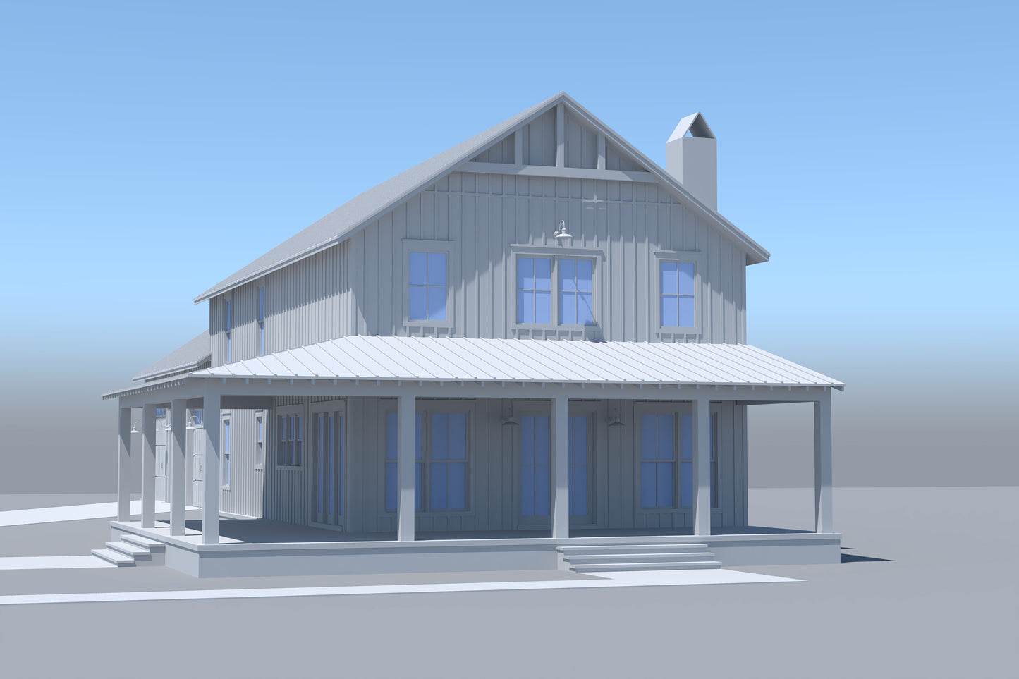 HPZ-26045 Tyler Barndominium House Plan