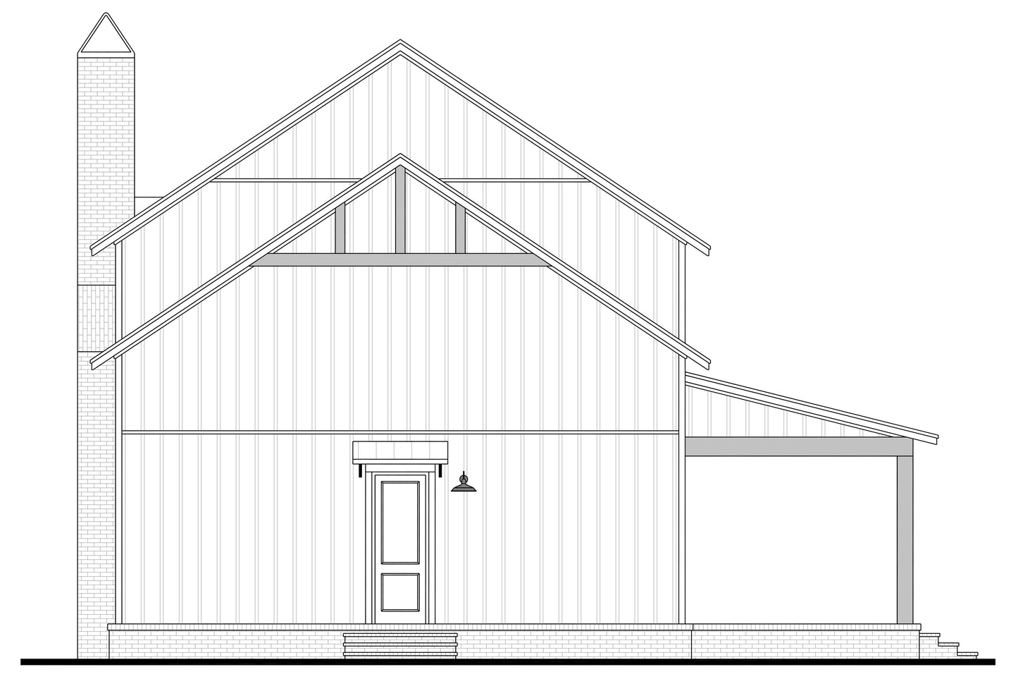 HPZ-26045 Tyler Barndominium House Plan