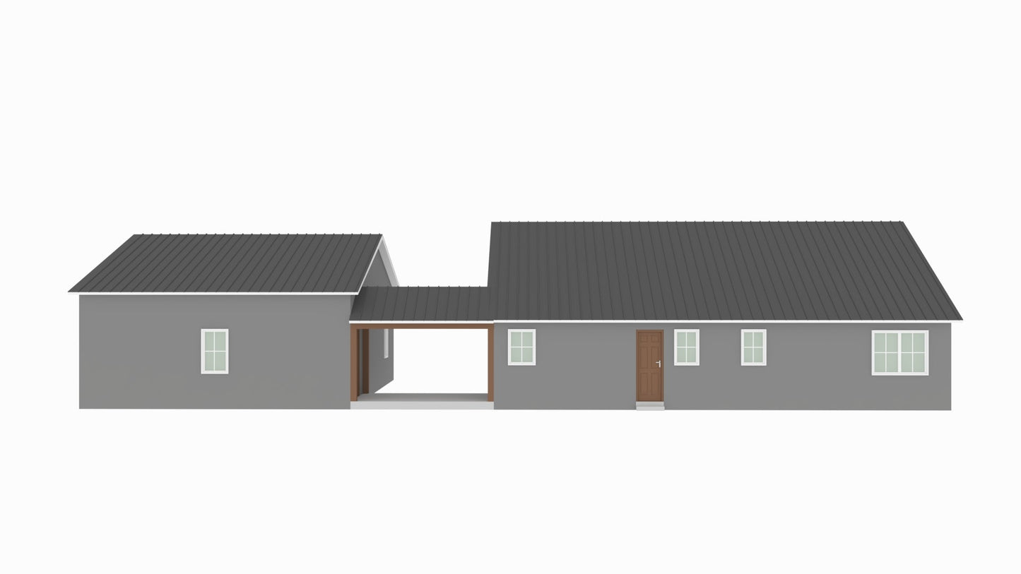 LP-2804-C Caitlyn Barndominium House Plan