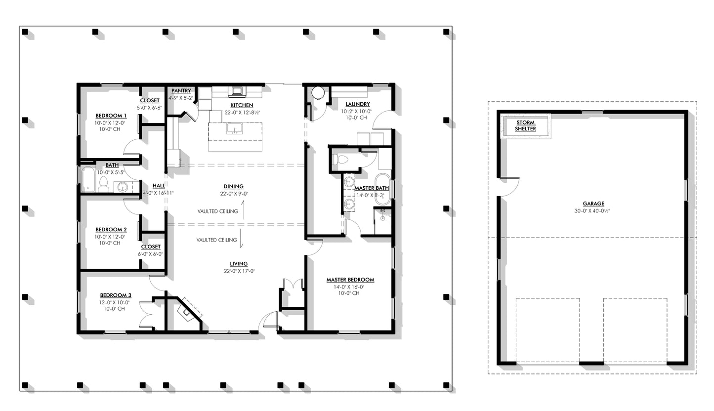 LP-2804 Legg Barndominium House Plans