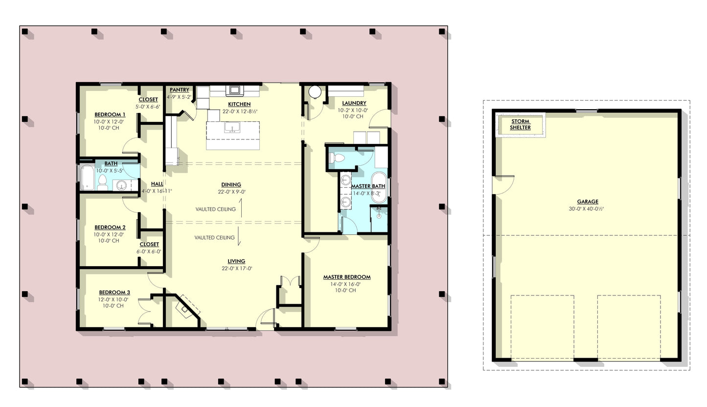 LP-2804 Legg Barndominium House Plans
