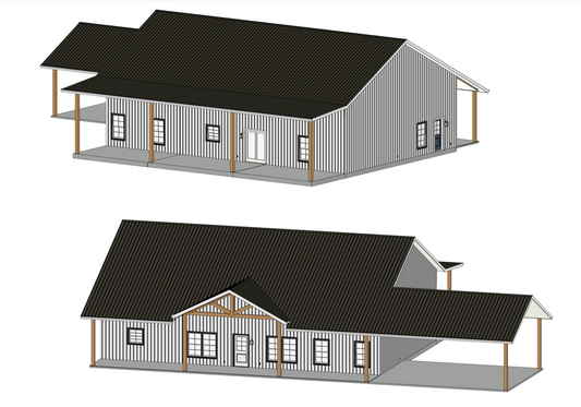 LP-3203 Aurora Barndominium House Plan