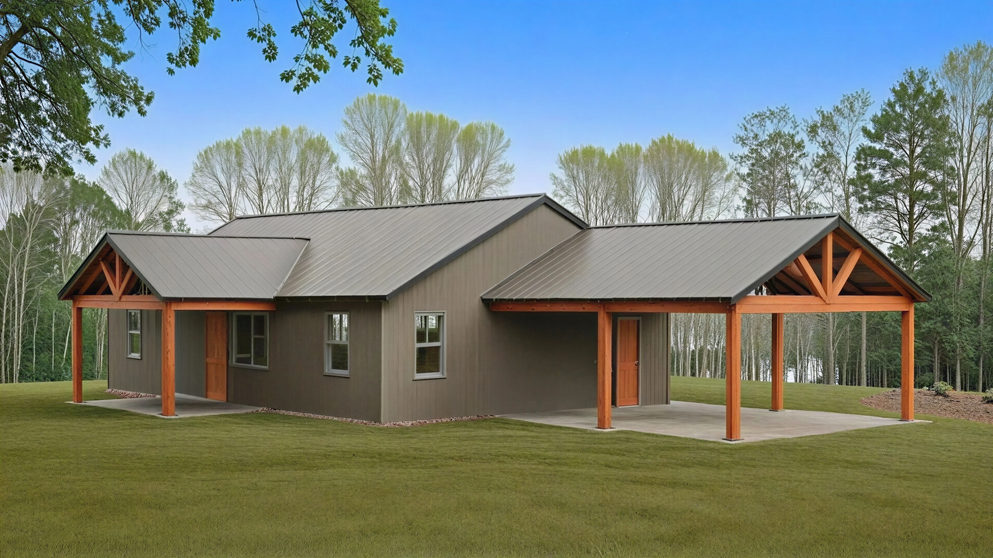 LP-3205-B Bigham Barndominium House Plan