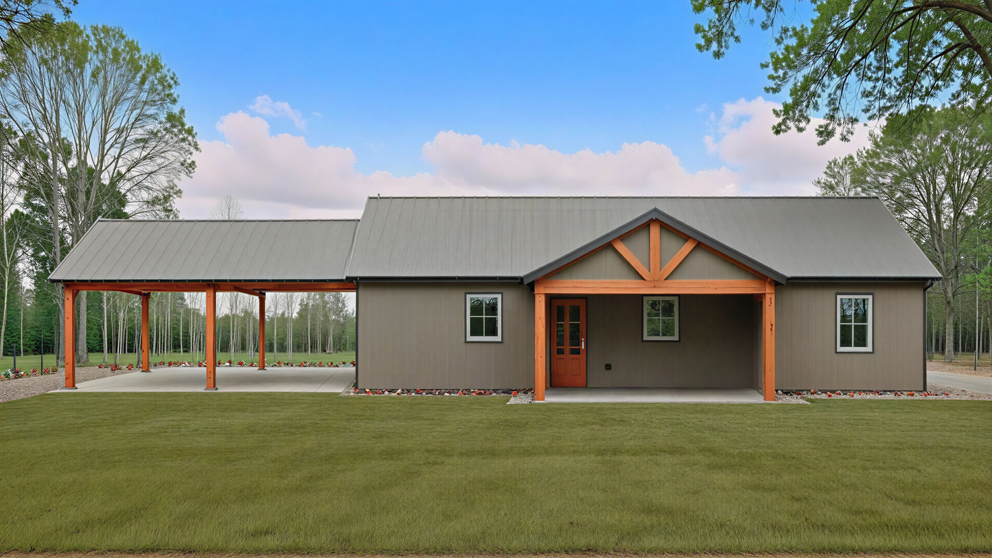LP-3205-B Bigham Barndominium House Plan