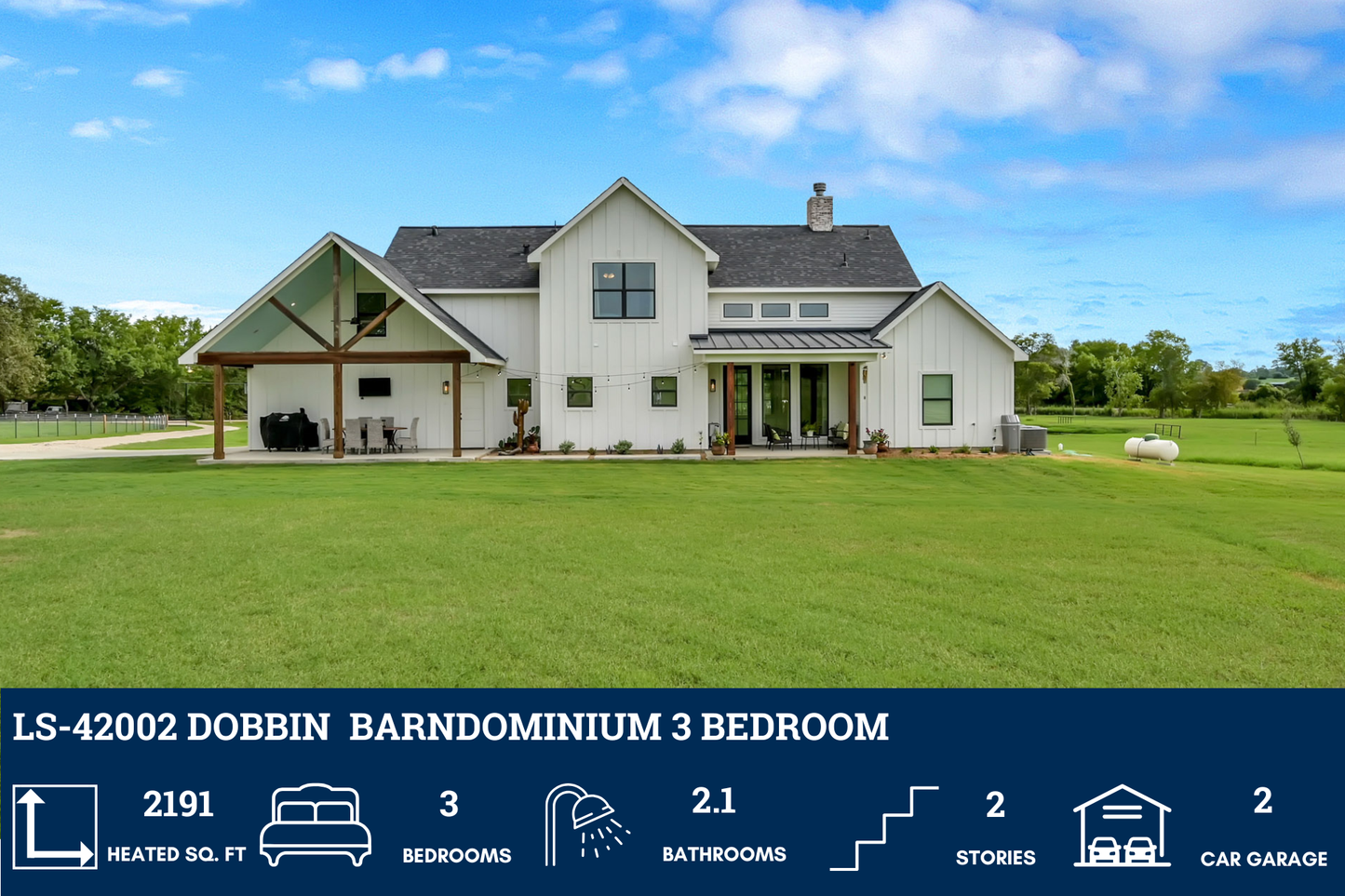 LS-42002 Dobbin Barndominium House Plan