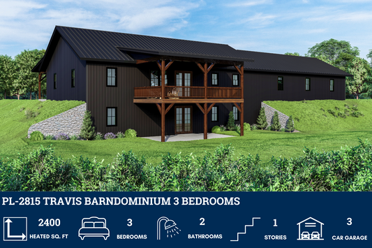 PL-2815 Travis Barndominium House Plan