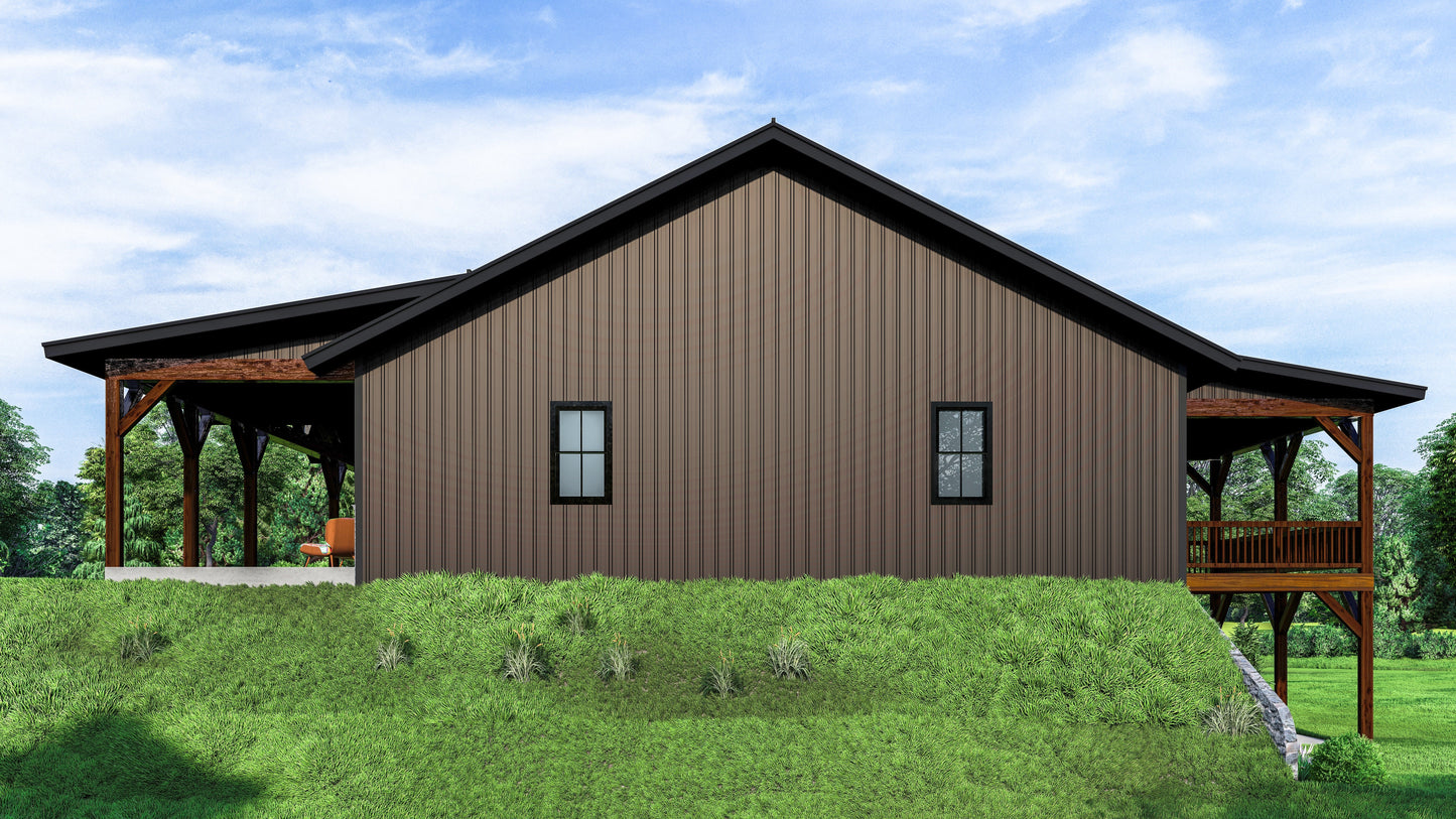 PL-2815 Travis Barndominium House Plan