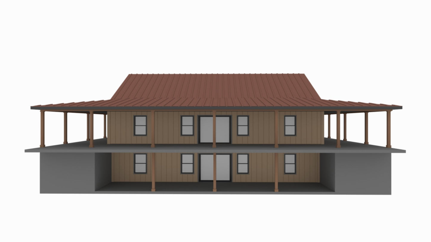 PL-2817 Randi Barndominium House Plan