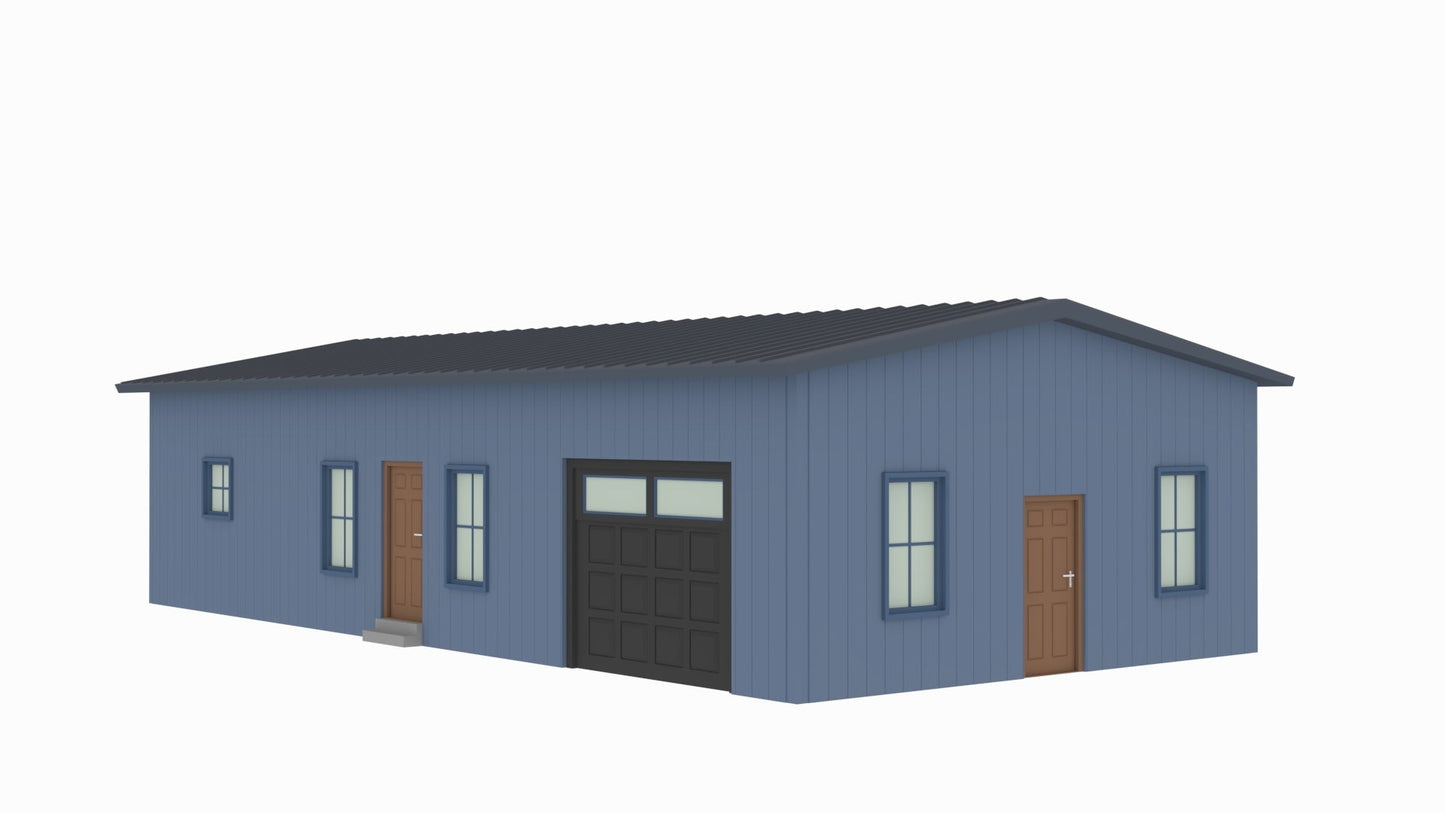 PL-2821 Mercedes Barndominium House Plan