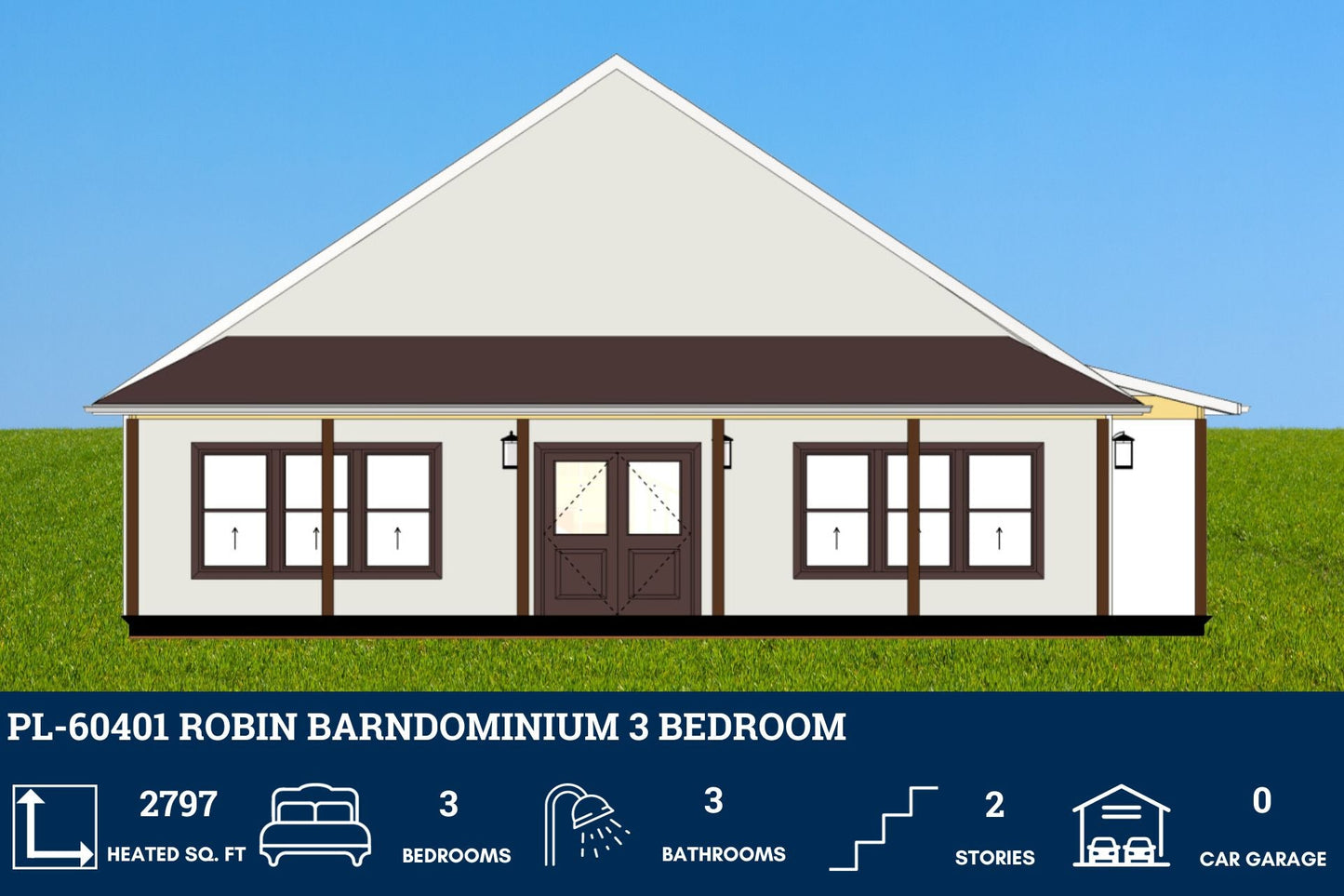 PL-60401 Robin Barndominium House Plan