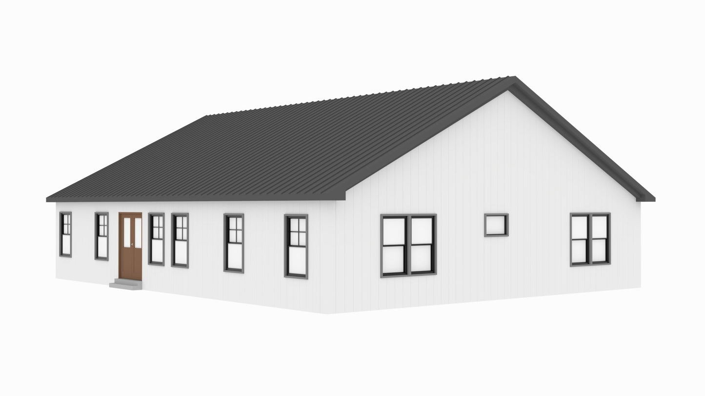 PL-60408 Sandy Barndominium House Plan