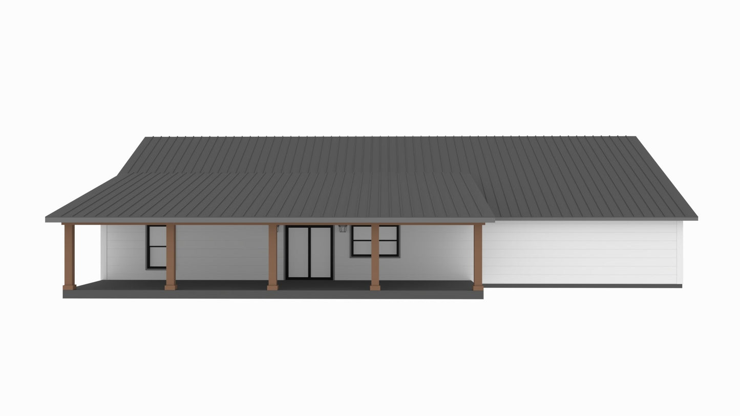 PL-60703 Sparrow Barndominium House Plan