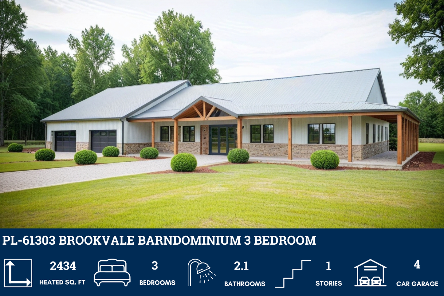 PL-61303 Brookvale Barndominium House Plan