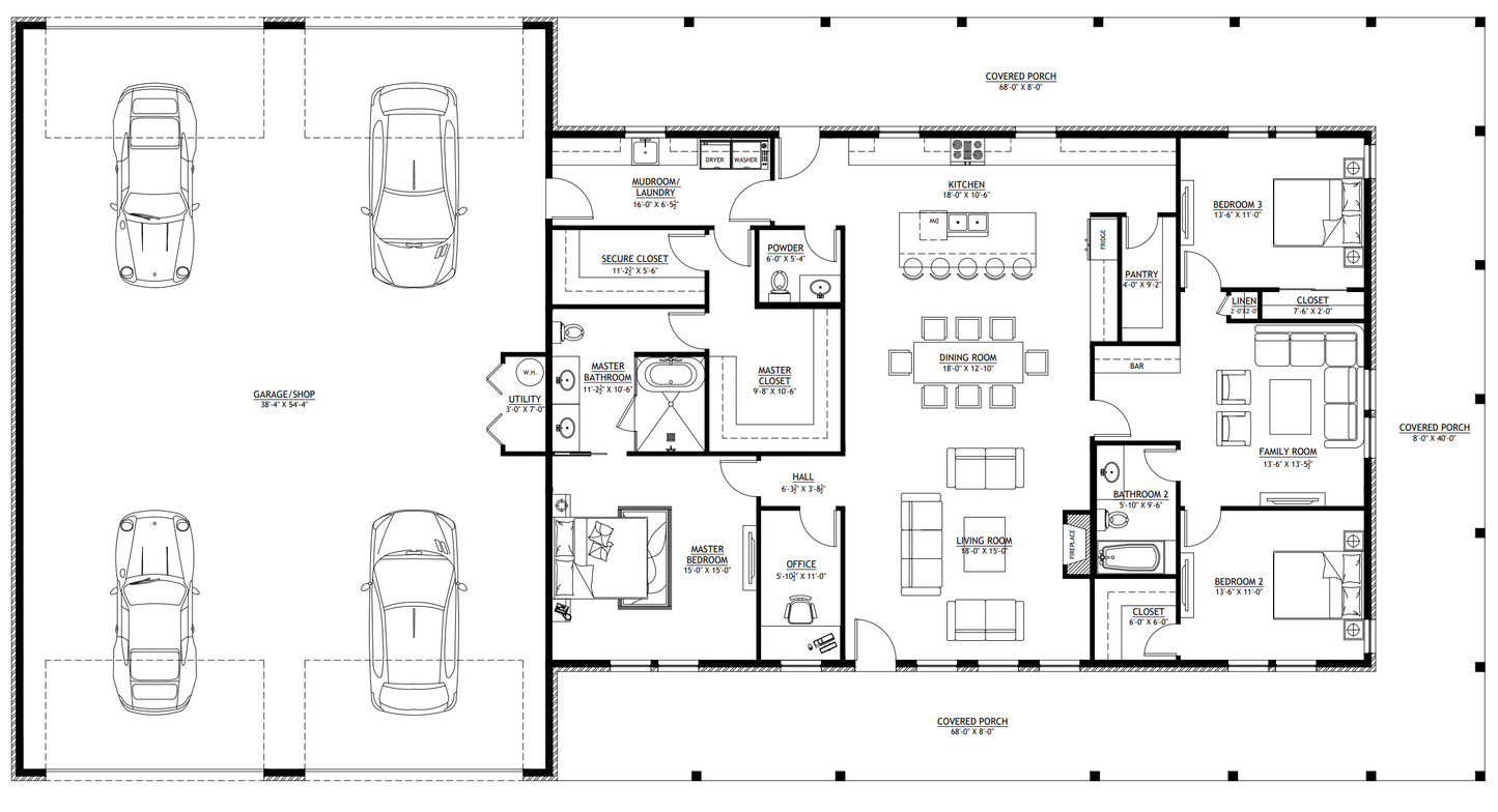 PL-61303 Brookvale Barndominium House Plan
