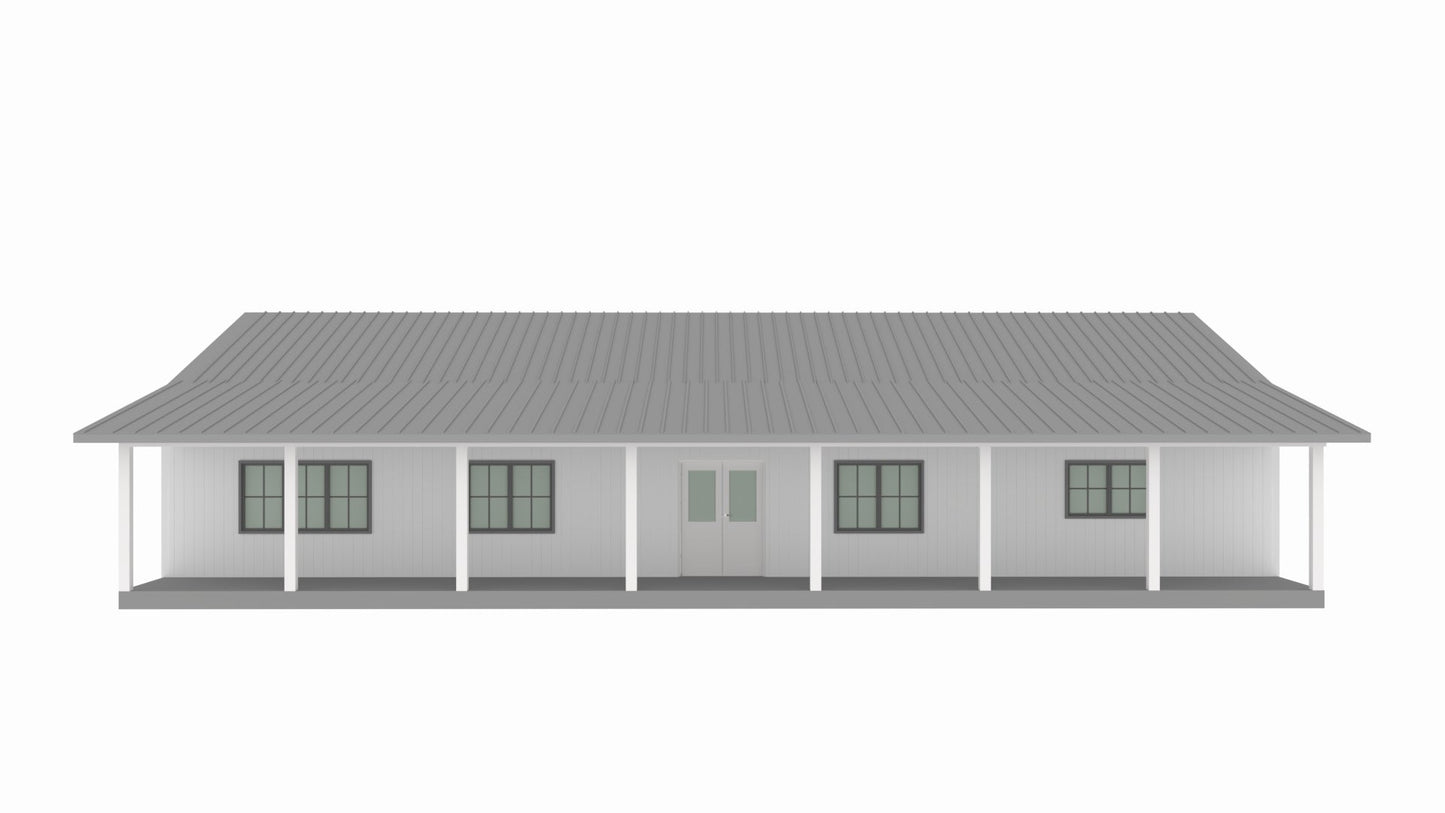 PL-61708-C Colby Barndominium House Plan