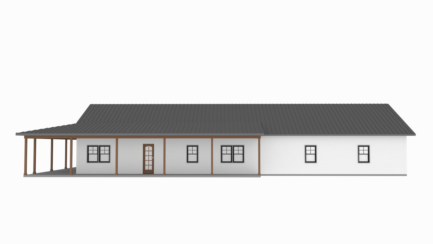 PL-61901 Athena Barndominium House Plan