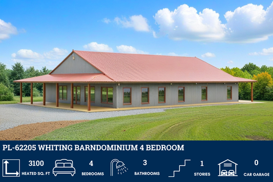 PL-62205 Whiting Barndominium House Plan