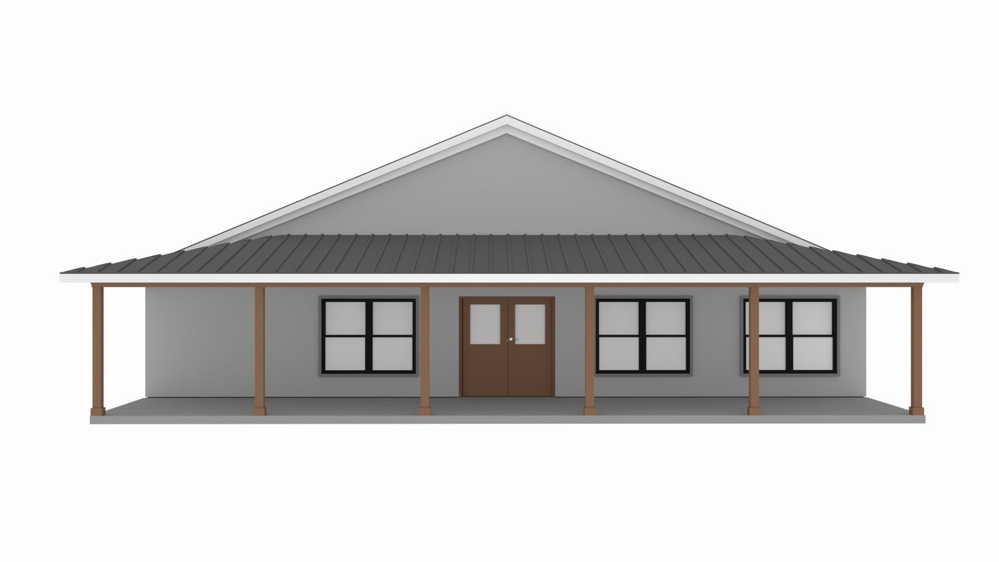 PL-62205 Whiting Barndominium House Plan