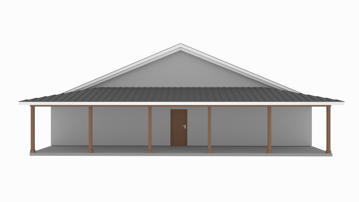 PL-62205 Whiting Barndominium House Plan