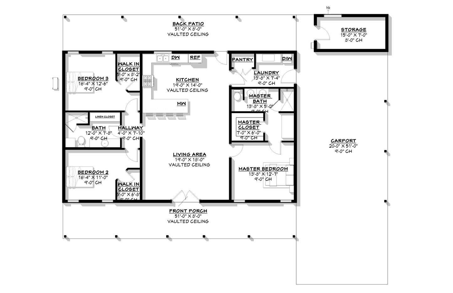 PL-62301-A Anna Modern Farmhouse Plan
