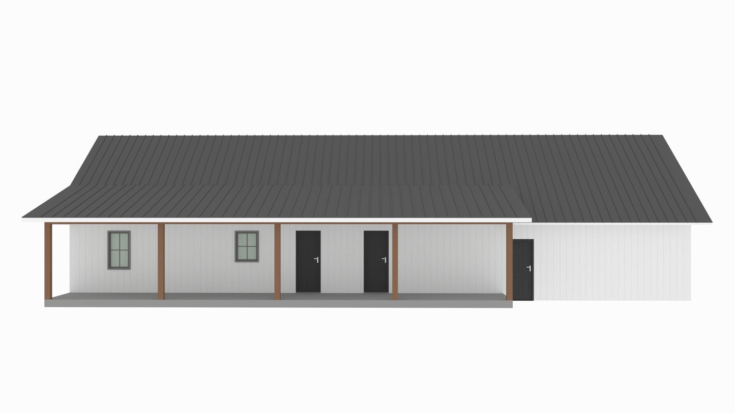 PL-62313-C Christopher Barndominium House Plan