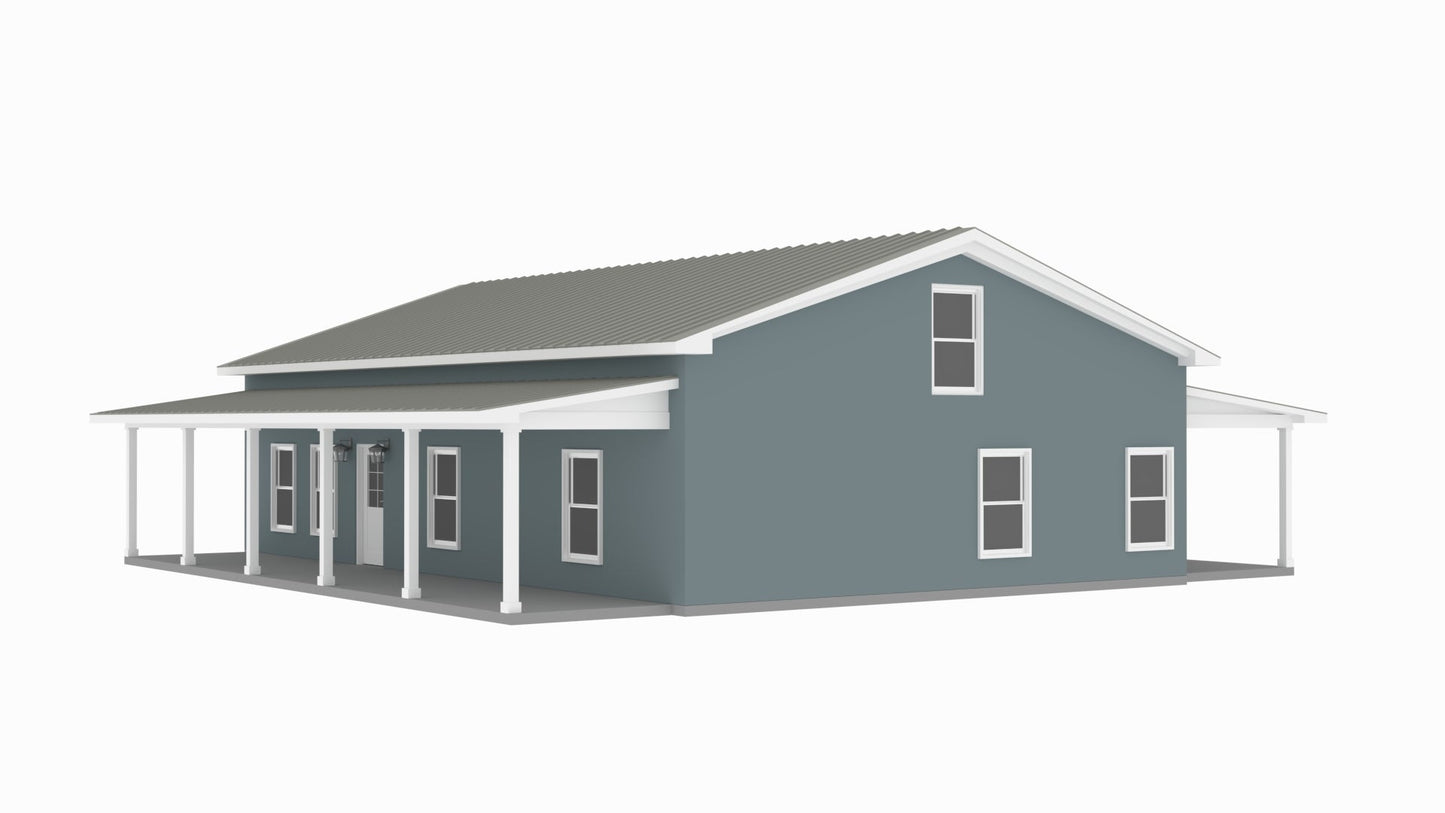 PL-62401 Blaze Barndominium House Plan