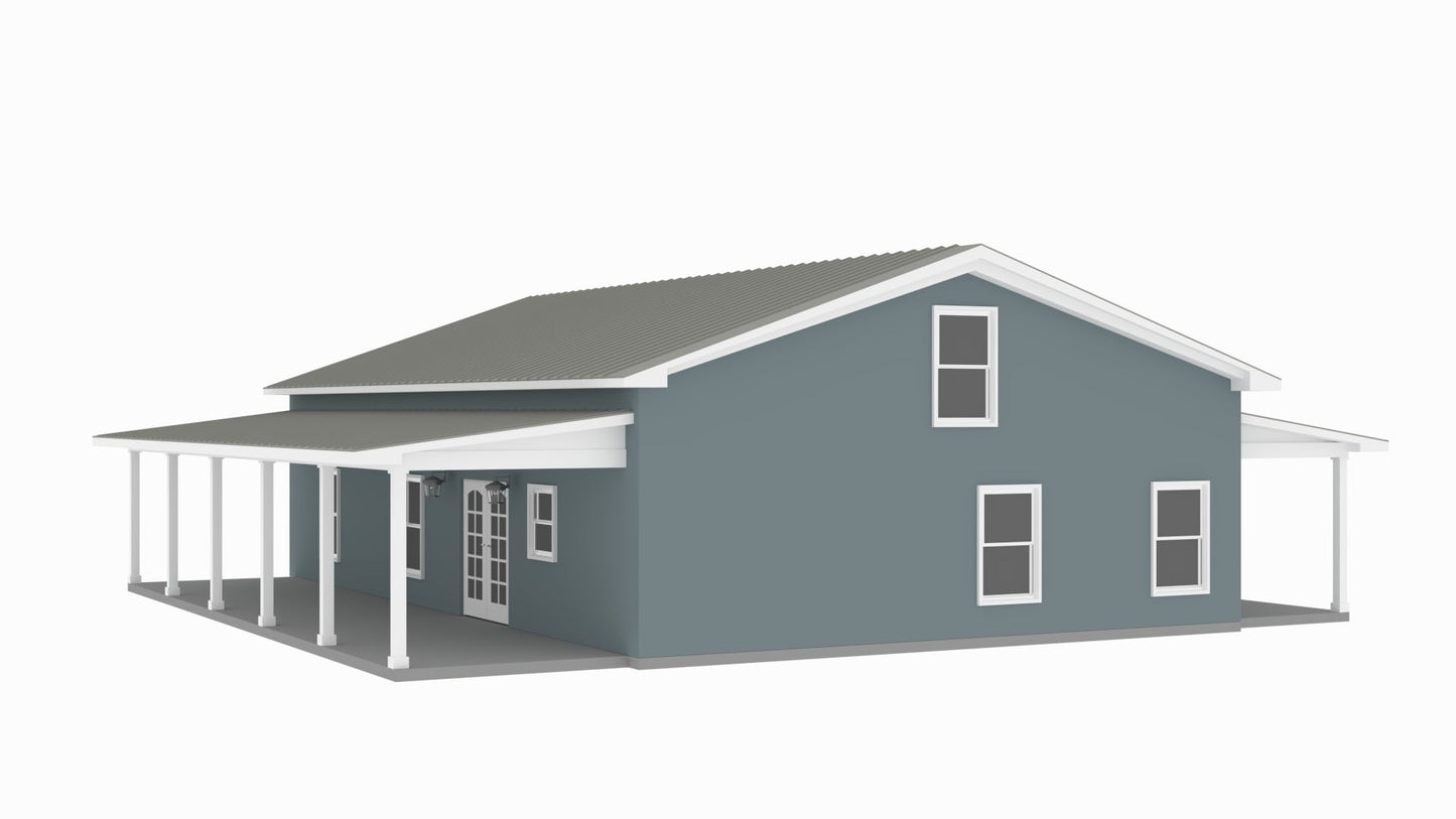 PL-62401 Blaze Barndominium House Plan
