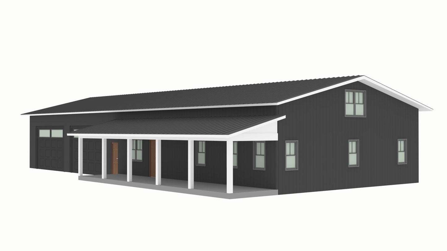 PL-62504 Cameron Barndominium House Plan