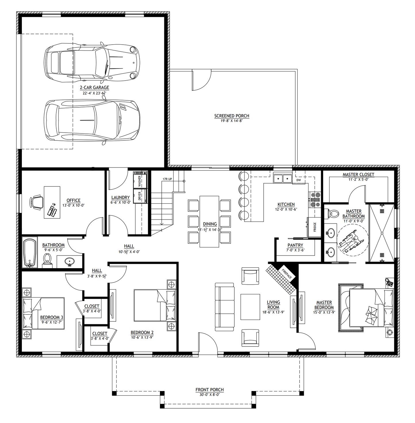 PL-62513-W Wooddale Barndominium House Plan