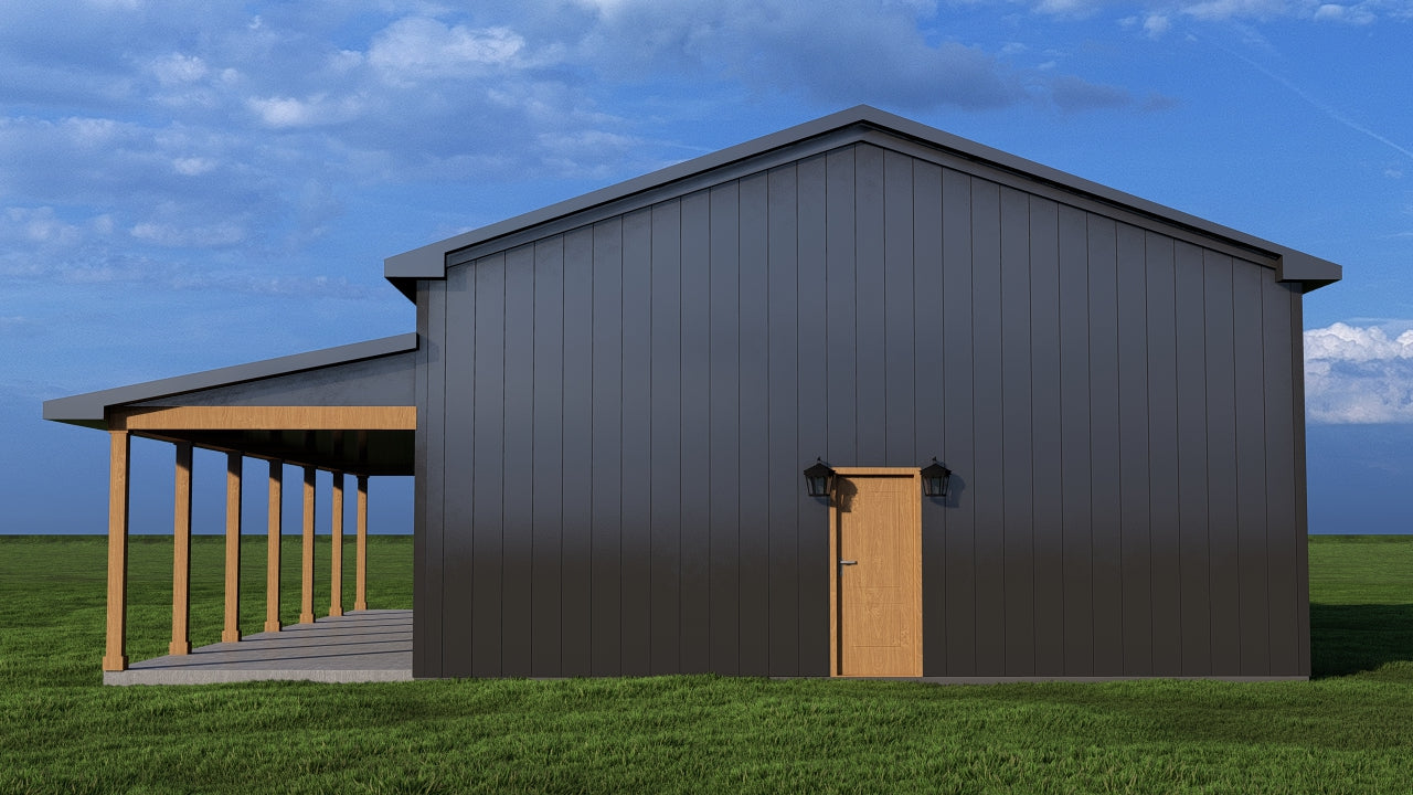PL-62517 Adan Barndominium House Plan