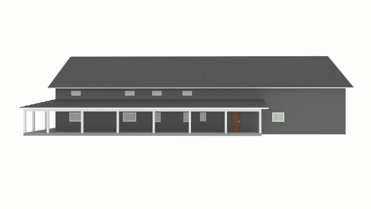 PL-62519-R Ross Barndominium House Plan