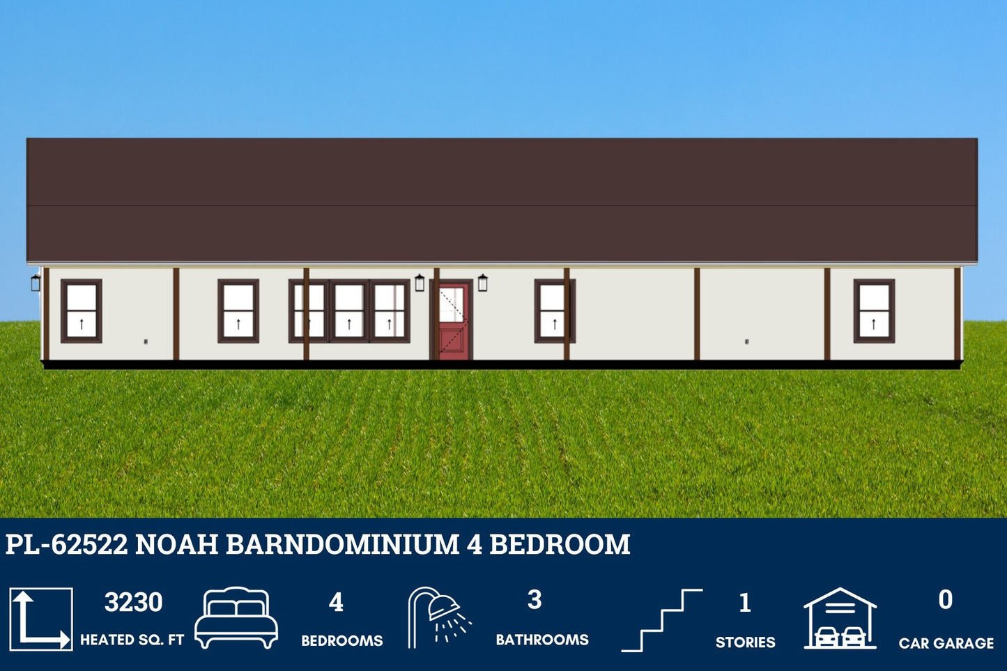 PL-62522 Noah Barndominium House Plan