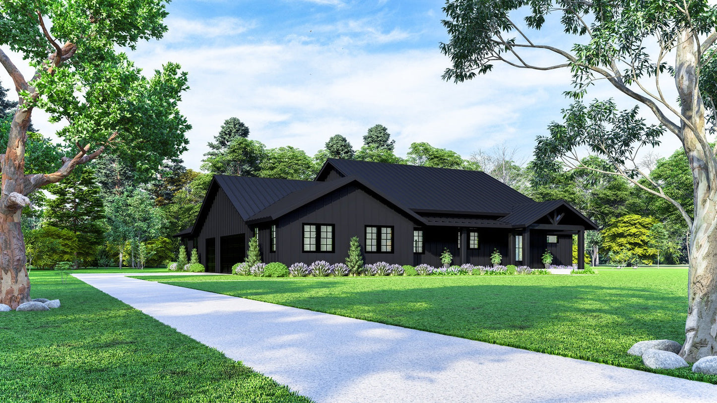 PL-62650-S Somerset Barndominium House Plan