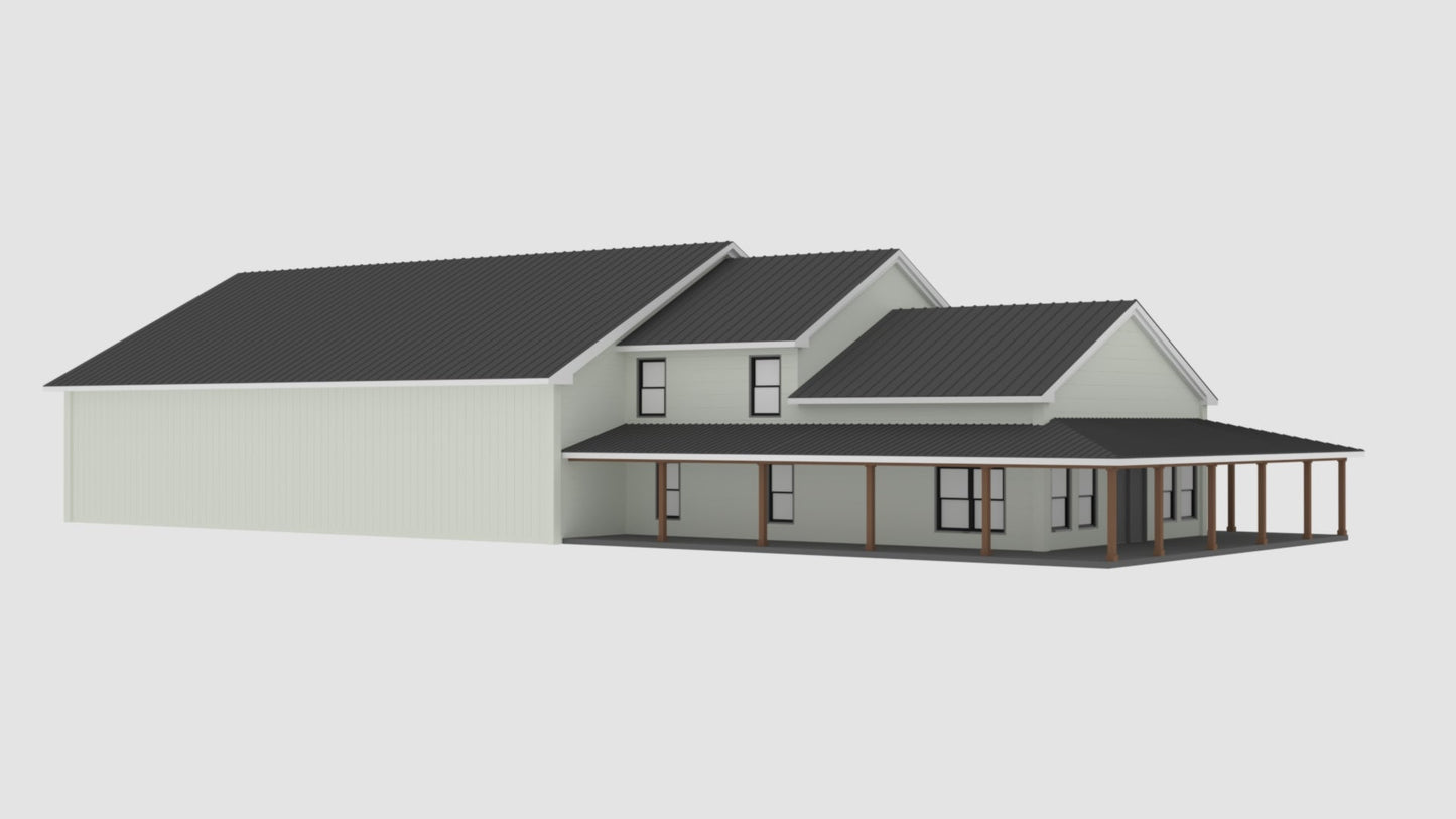 PL-62749 Wellington Barndominium House Plan