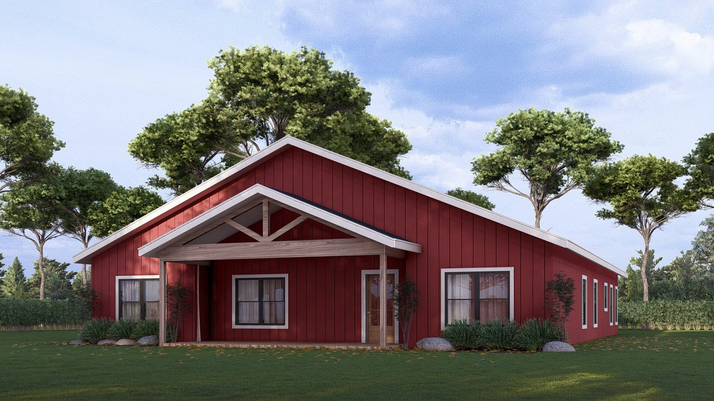 PL-62830 Ruby Barndominium House Plan