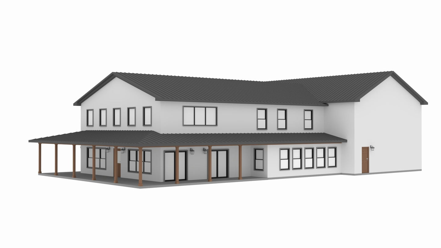 PL-62832 Brantley Barndominium House Plan