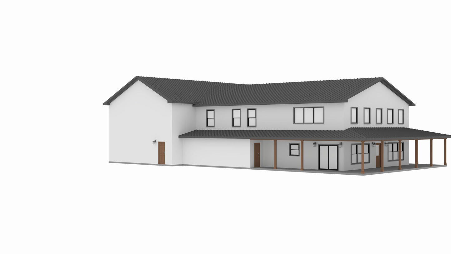 PL-62832 Brantley Barndominium House Plan