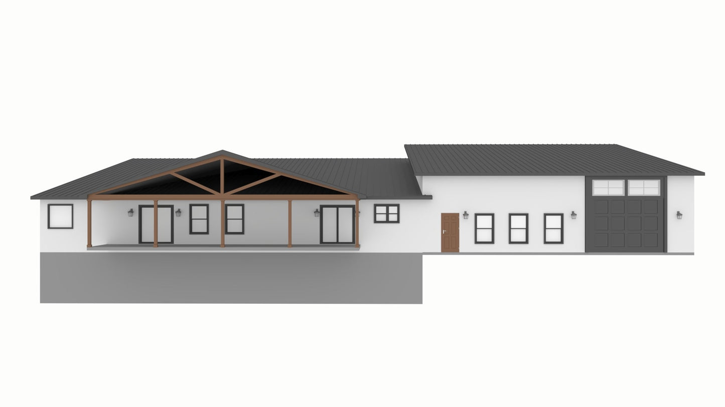 PL-62833 Kingsley Barndominium House Plan