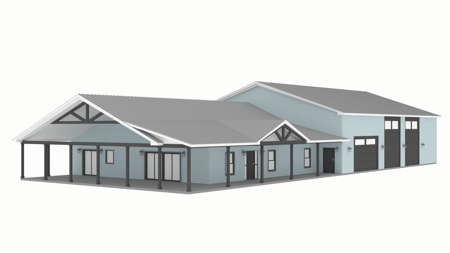 PL-62835 Gail Barndominium House Plan
