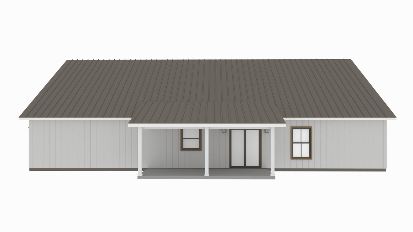 PL-62841 Donnahoe Barndominium House Plan