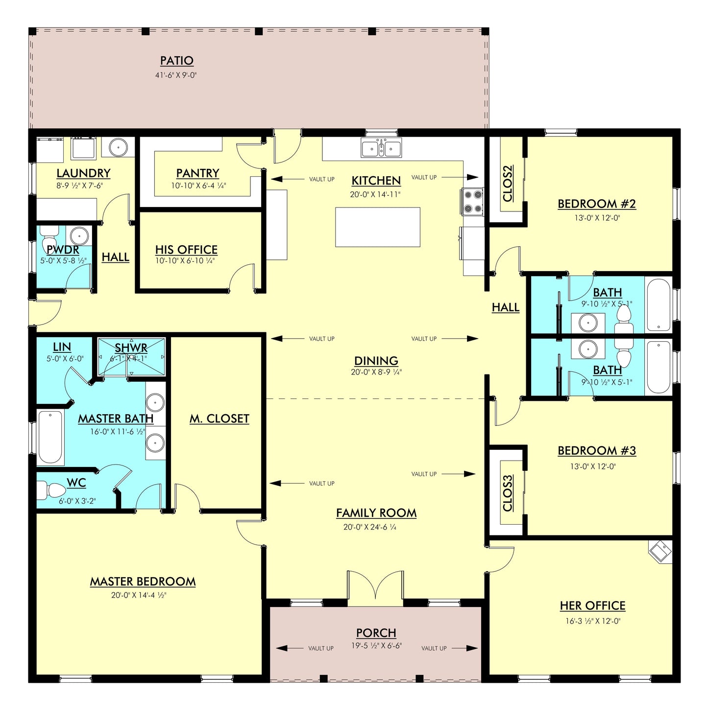 PL-62842 Long Barndominium House Plan