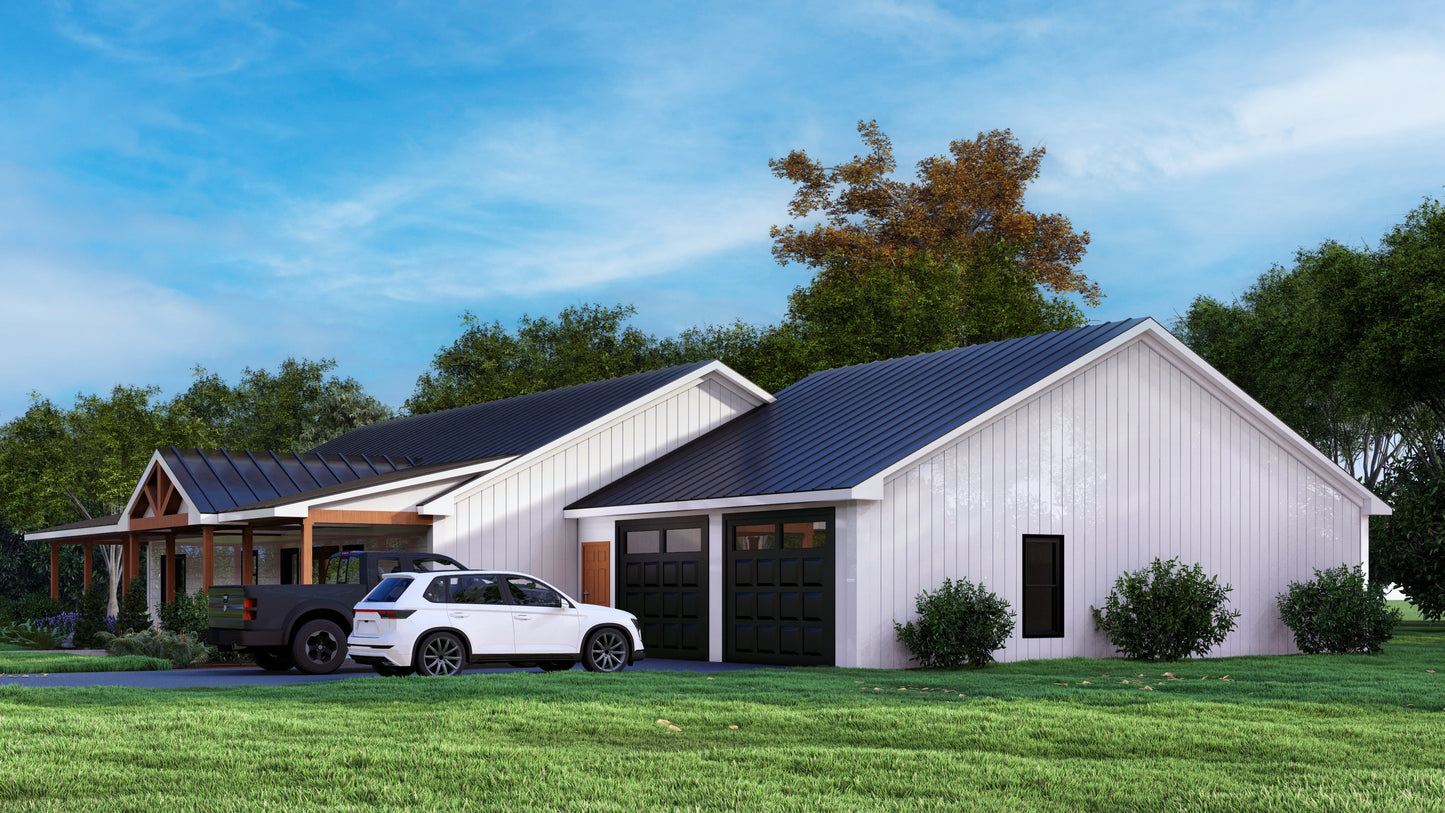 PL-63001 Shayna Barndominium House Plan