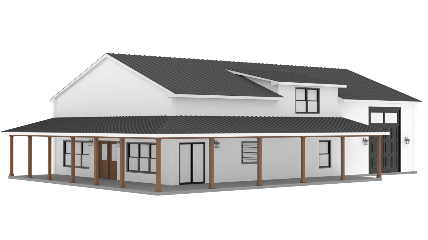 PL-63002 Graham Barndominium House Plan