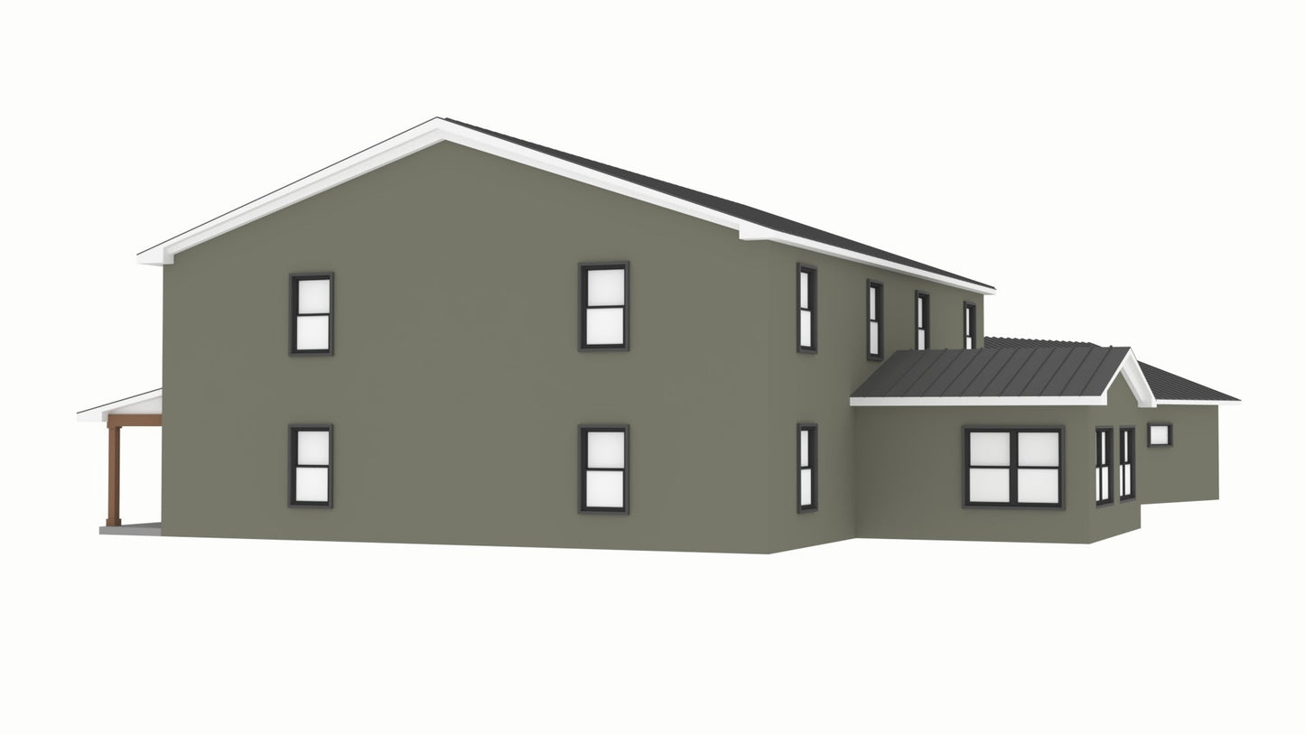 PL-64006-A Appletree Barndominium House Plan
