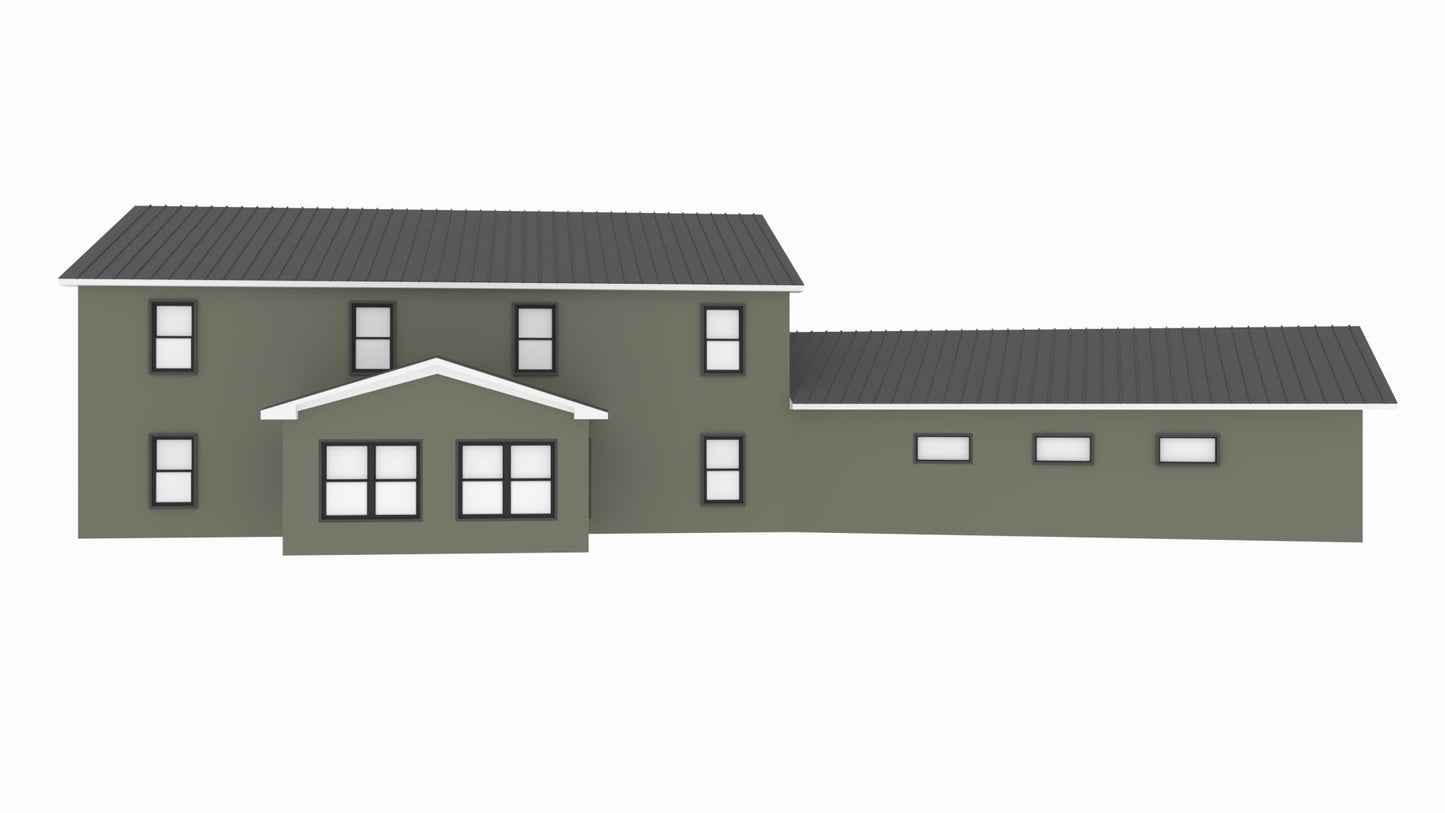 PL-64006-A Appletree Barndominium House Plan