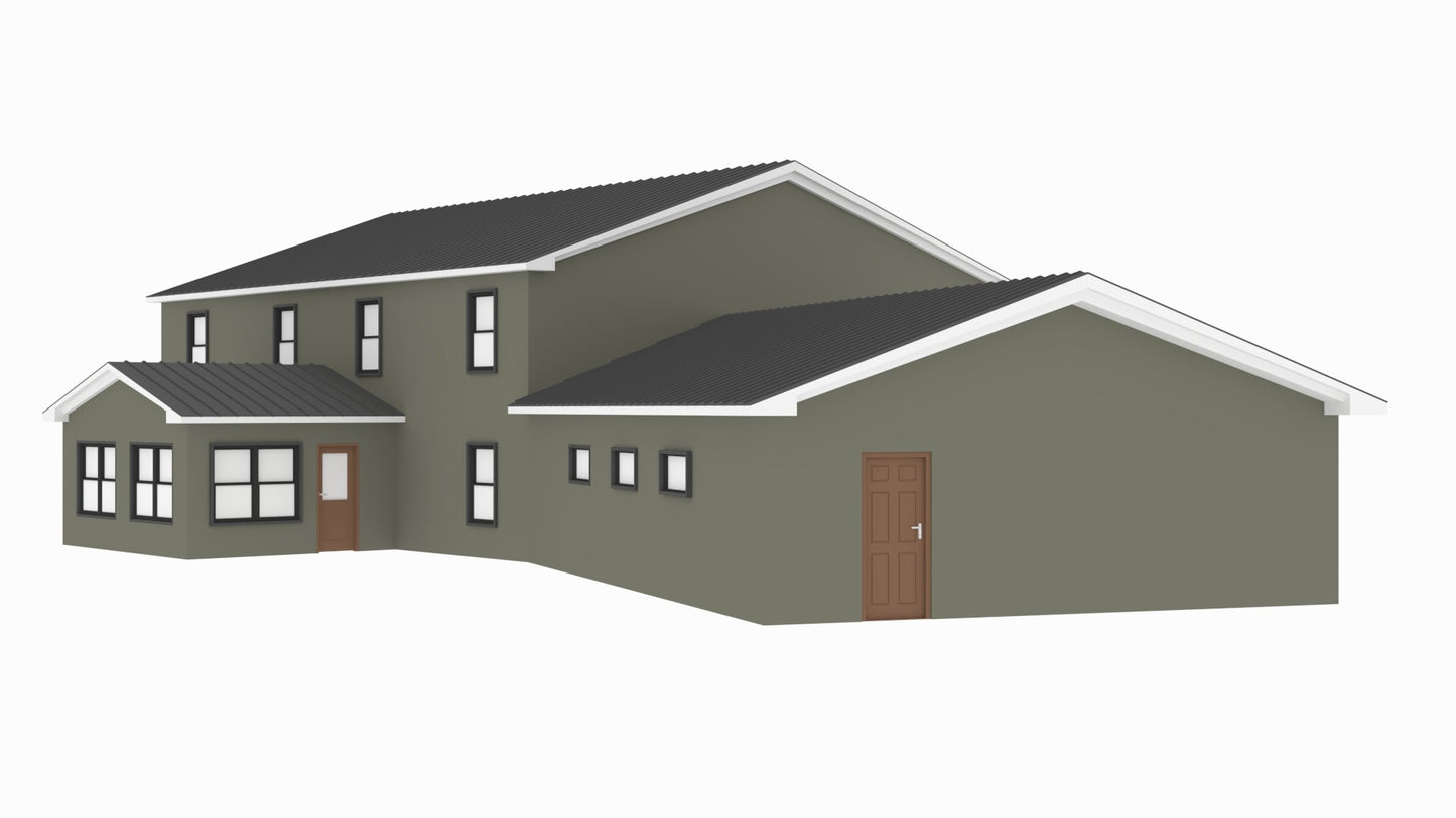 PL-64006-A Appletree Barndominium House Plan